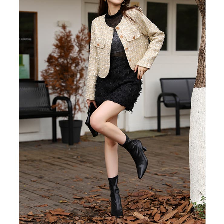 【Jasmine】ジャガードミニタイトスカート Jasmine Grandifl… | aimoha  | 詳細画像7 