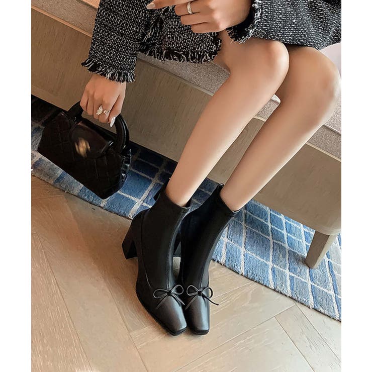 【Jasmine】リボンショートブーツ Jasmine Grandiflorum | aimoha  | 詳細画像9 