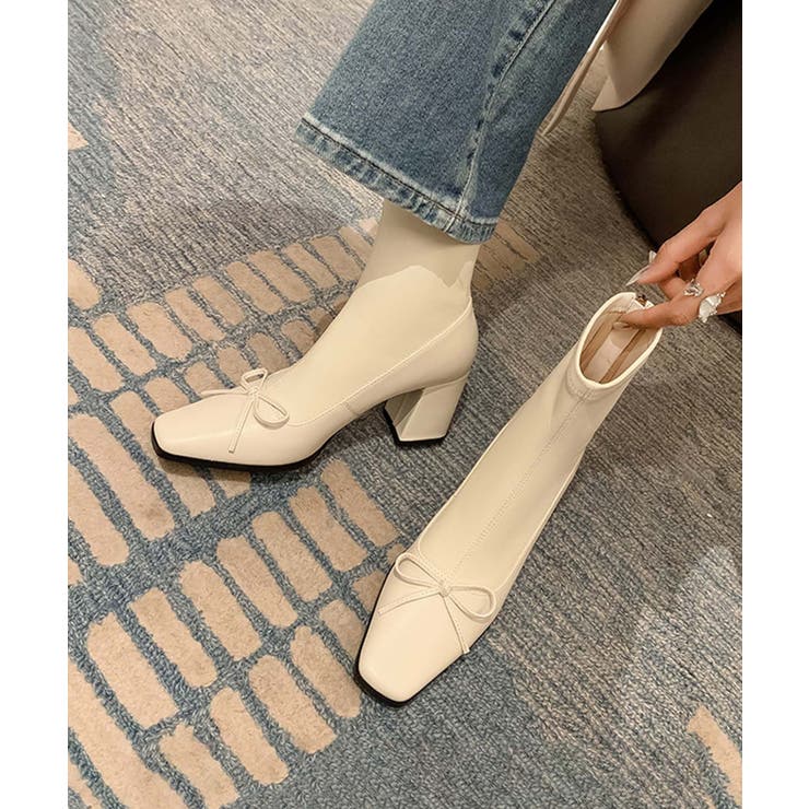 【Jasmine】リボンショートブーツ Jasmine Grandiflorum | aimoha  | 詳細画像11 