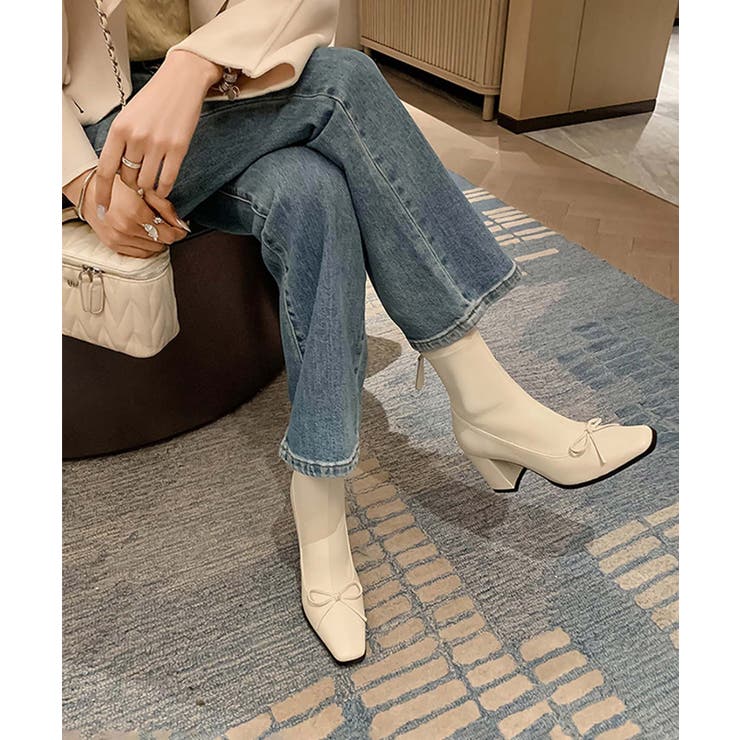 【Jasmine】リボンショートブーツ Jasmine Grandiflorum | aimoha  | 詳細画像13 