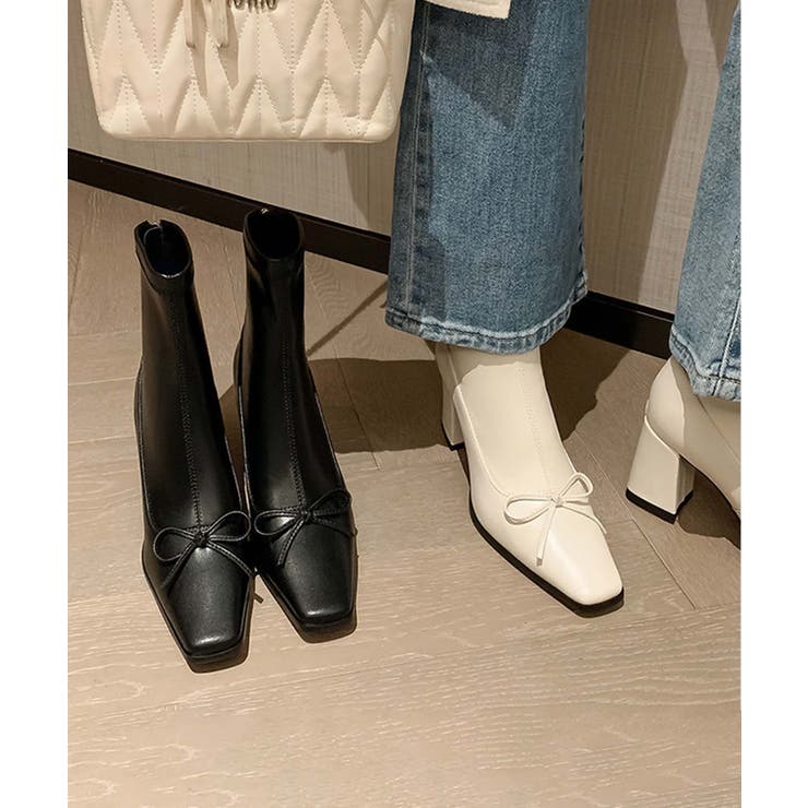 【Jasmine】リボンショートブーツ Jasmine Grandiflorum | aimoha  | 詳細画像17 