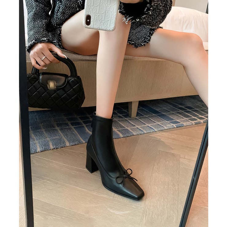 【Jasmine】リボンショートブーツ Jasmine Grandiflorum | aimoha  | 詳細画像7 