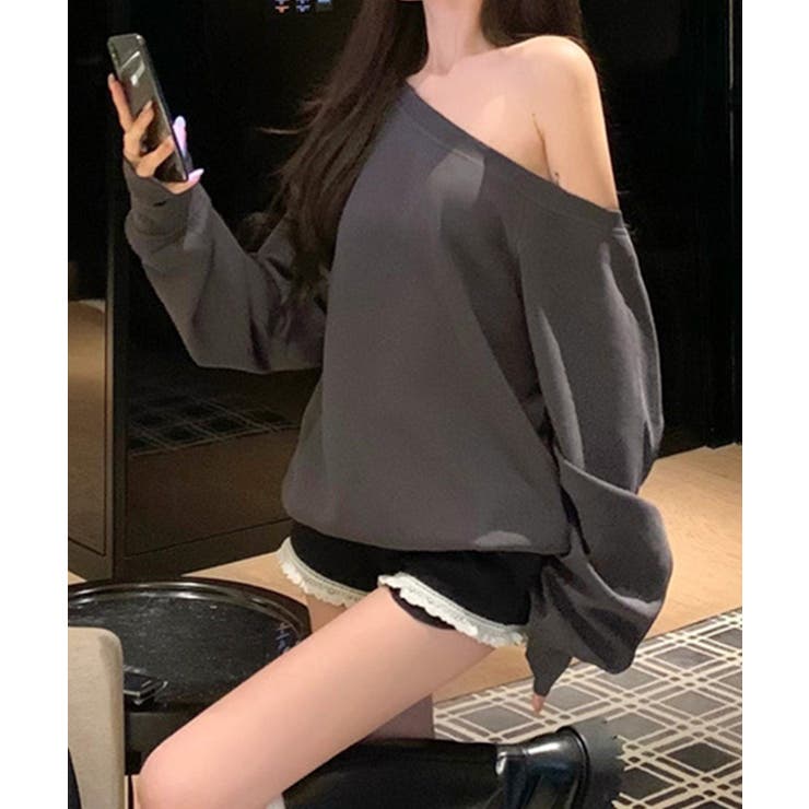 【Jasmine】2WAY肩見せスウェット Jasmine Grandiflor… | aimoha  | 詳細画像1 