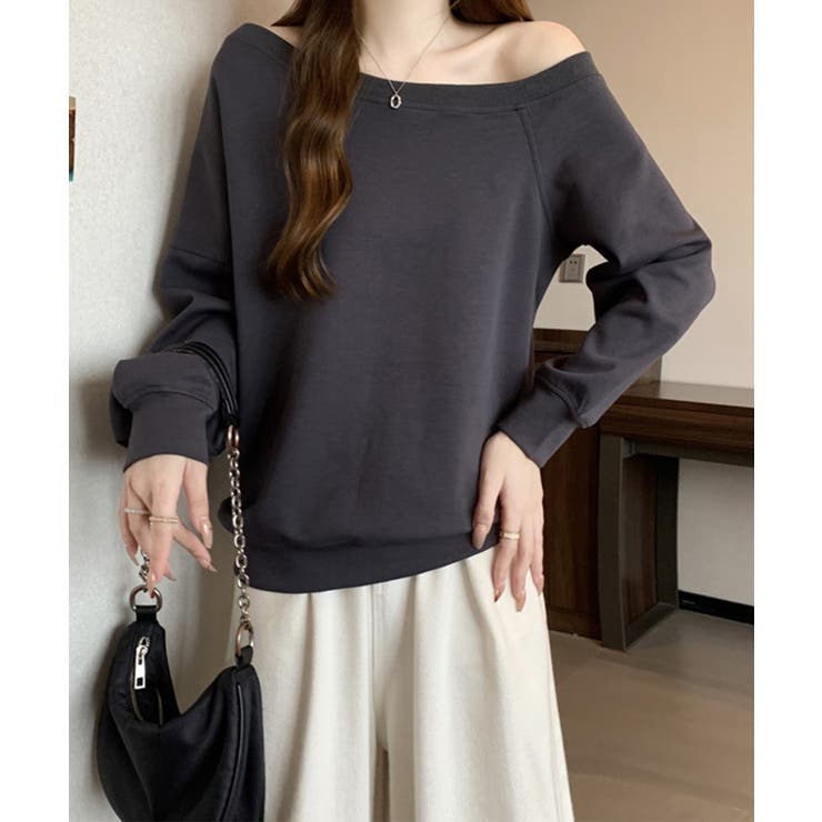 【Jasmine】2WAY肩見せスウェット Jasmine Grandiflor… | aimoha  | 詳細画像2 