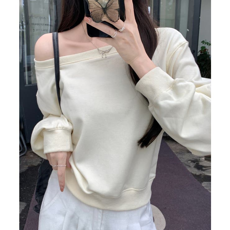 【Jasmine】2WAY肩見せスウェット Jasmine Grandiflor… | aimoha  | 詳細画像6 