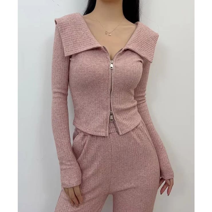 【Jasmine】2WAYダブルジッパービッグカラースウェット Jasmine … | aimoha  | 詳細画像23 