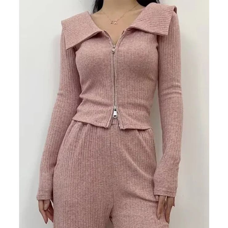 【Jasmine】2WAYダブルジッパービッグカラースウェット Jasmine … | aimoha  | 詳細画像24 