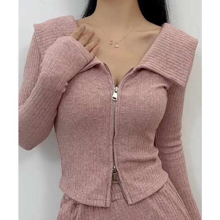 【Jasmine】2WAYダブルジッパービッグカラースウェット Jasmine … | aimoha  | 詳細画像26 