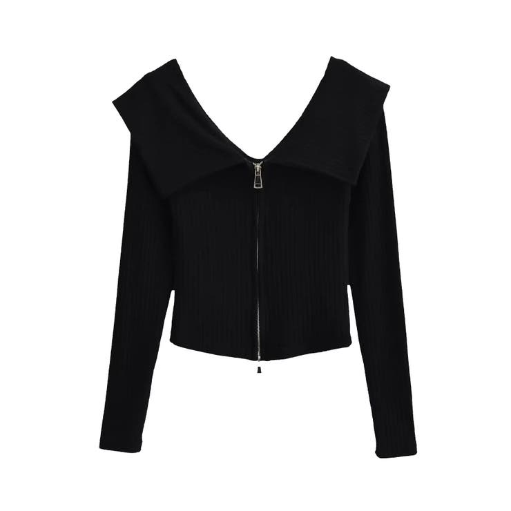 【Jasmine】2WAYダブルジッパービッグカラースウェット Jasmine … | aimoha  | 詳細画像1 