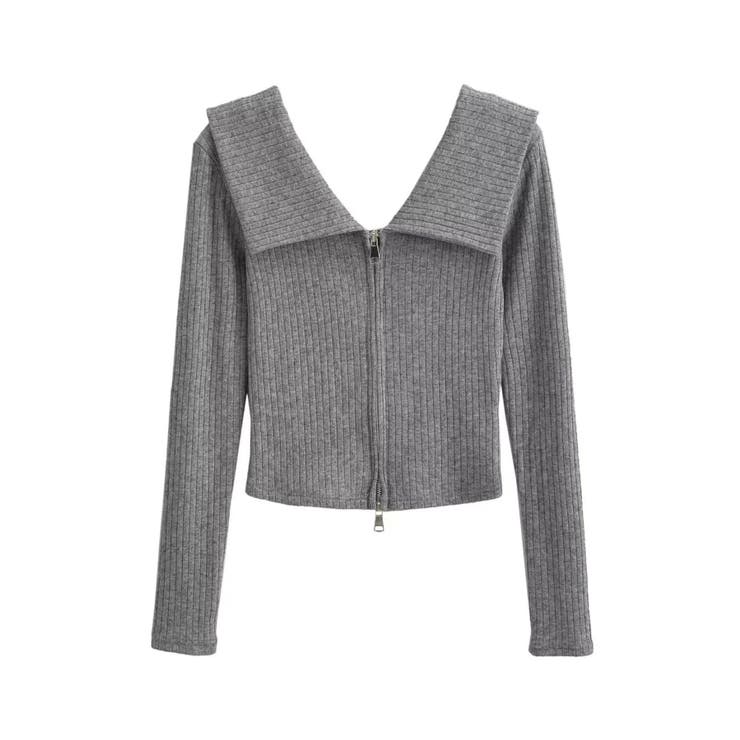 【Jasmine】2WAYダブルジッパービッグカラースウェット Jasmine … | aimoha  | 詳細画像2 