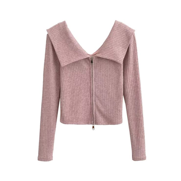 【Jasmine】2WAYダブルジッパービッグカラースウェット Jasmine … | aimoha  | 詳細画像4 