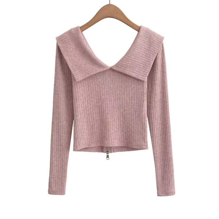 【Jasmine】2WAYダブルジッパービッグカラースウェット Jasmine … | aimoha  | 詳細画像5 