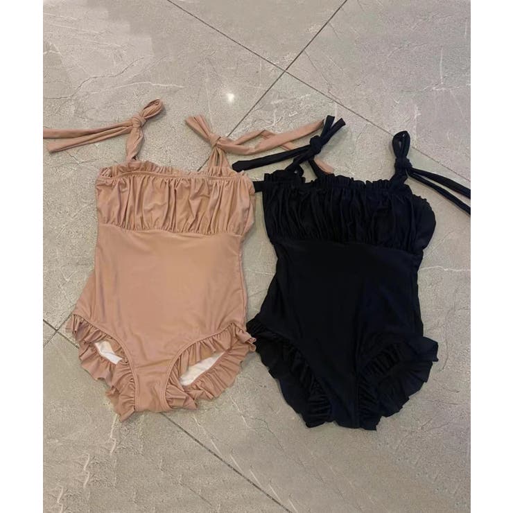 リボンショルダーフリルスイムウェア 水着 UVカット | aimoha  | 詳細画像9 