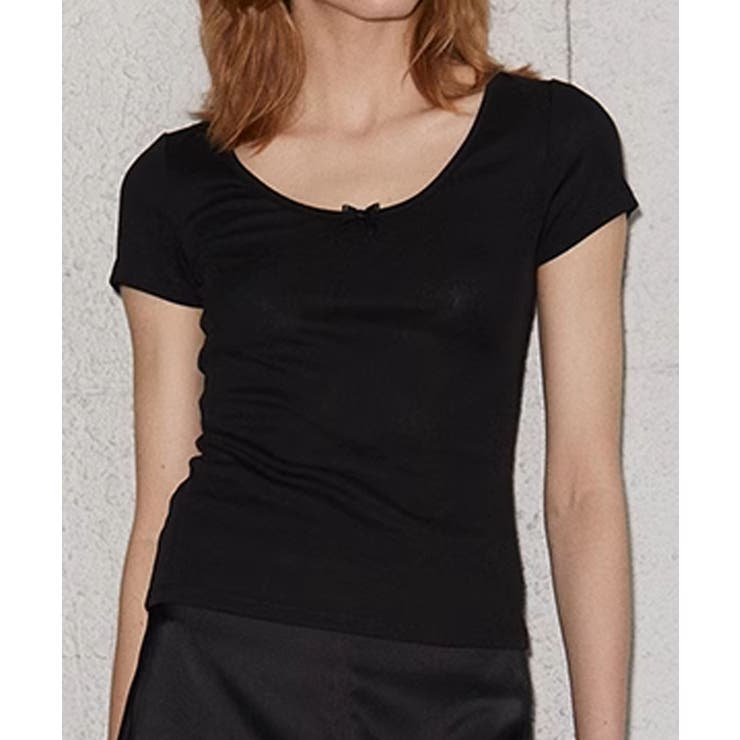 ブラック | シンプルフィットTシャツ | aimoha 