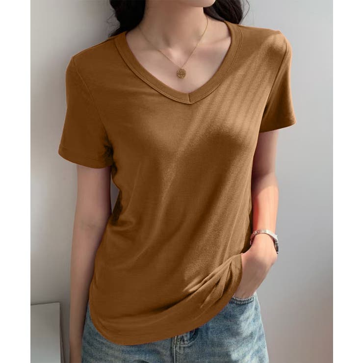 VネックシンプルTシャツ | aimoha  | 詳細画像9 