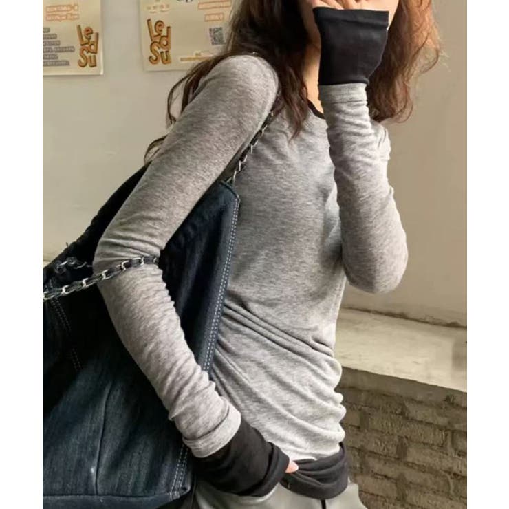 ロングスリーブベーシックTシャツ | aimoha  | 詳細画像7 