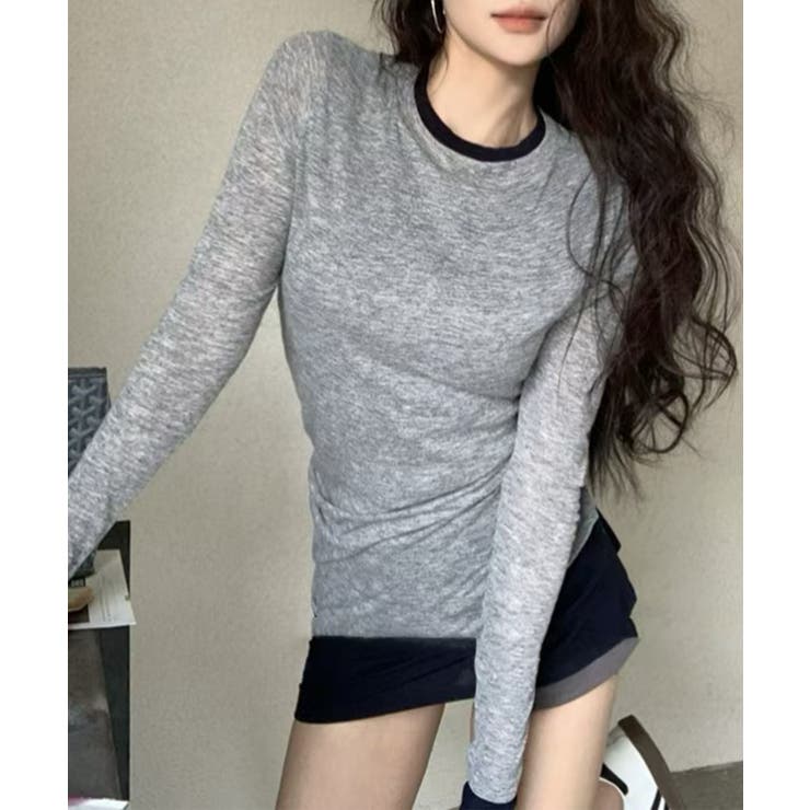 ロングスリーブベーシックTシャツ | aimoha  | 詳細画像8 