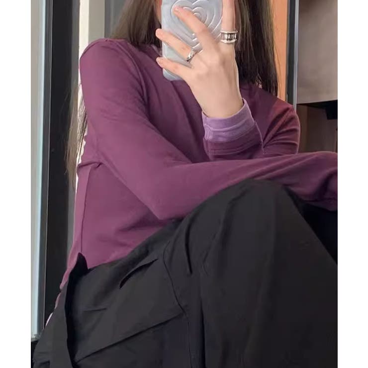 ロングスリーブベーシックTシャツ | aimoha  | 詳細画像12 