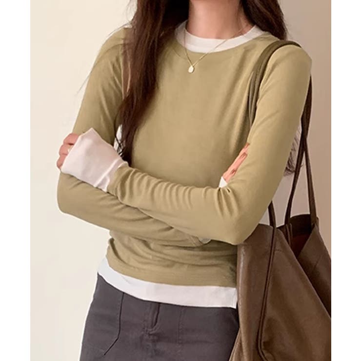 ベージュ | ロングスリーブベーシックTシャツ | aimoha 