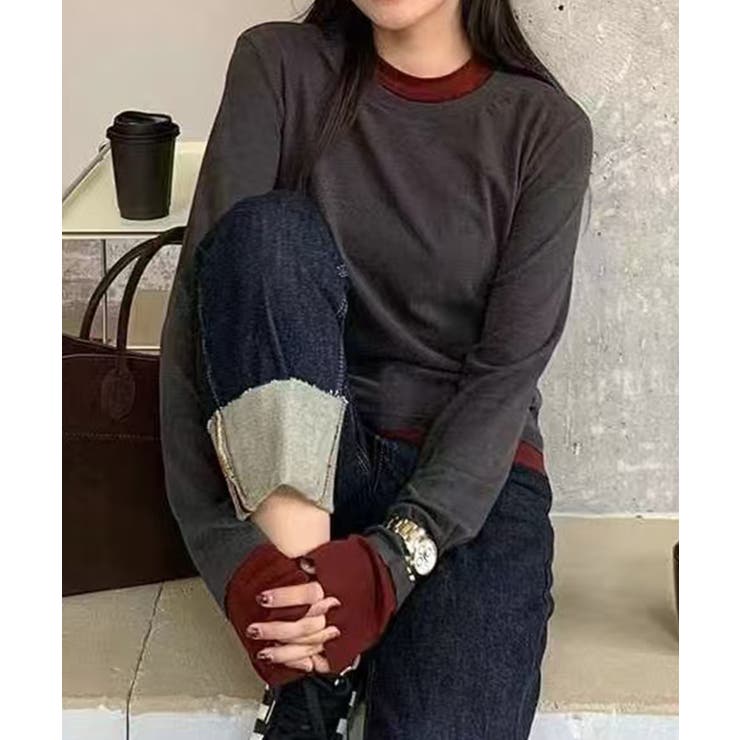 ダークグレー | ロングスリーブベーシックTシャツ | aimoha 