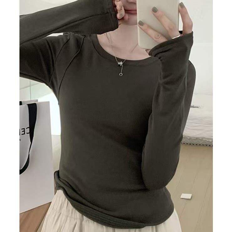 シンプルリブロングスリーブ | aimoha  | 詳細画像5 