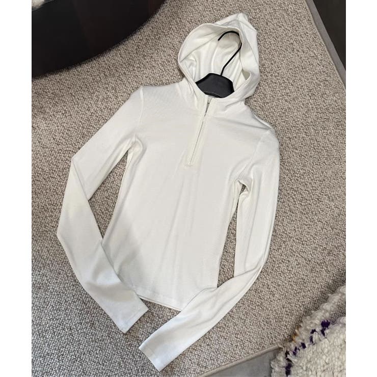 シンプルフィットハーフジップトップス | aimoha  | 詳細画像2 