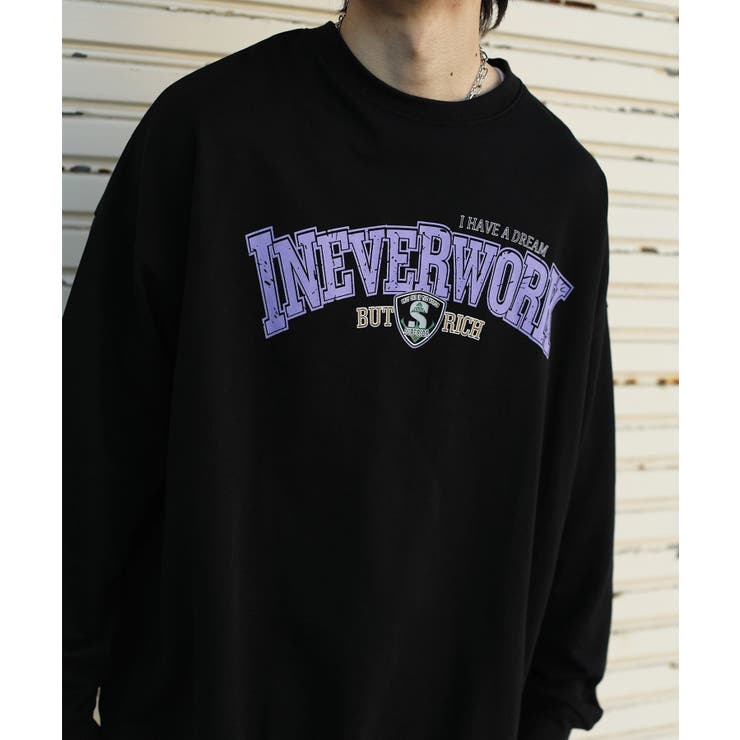 フロント英字プリントスウェット ストリート系 ロンT | HOOK | 詳細画像5 