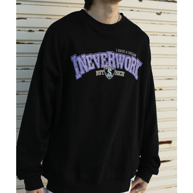 フロント英字プリントスウェット ストリート系 ロンT | HOOK | 詳細画像8 