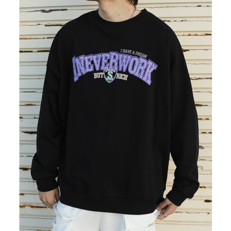 フロント英字プリントスウェット ストリート系 ロンT | HOOK | 詳細画像10 