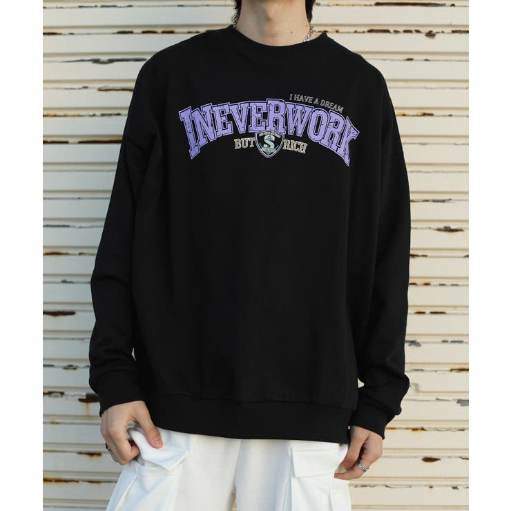 フロント英字プリントスウェット ストリート系 ロンT | HOOK | 詳細画像11 