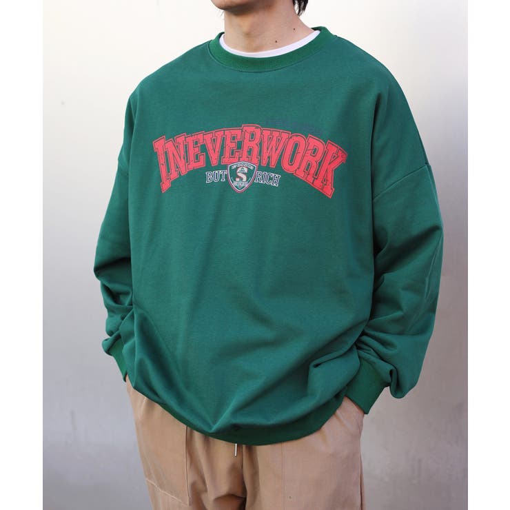 フロント英字プリントスウェット ストリート系 ロンT | HOOK | 詳細画像20 