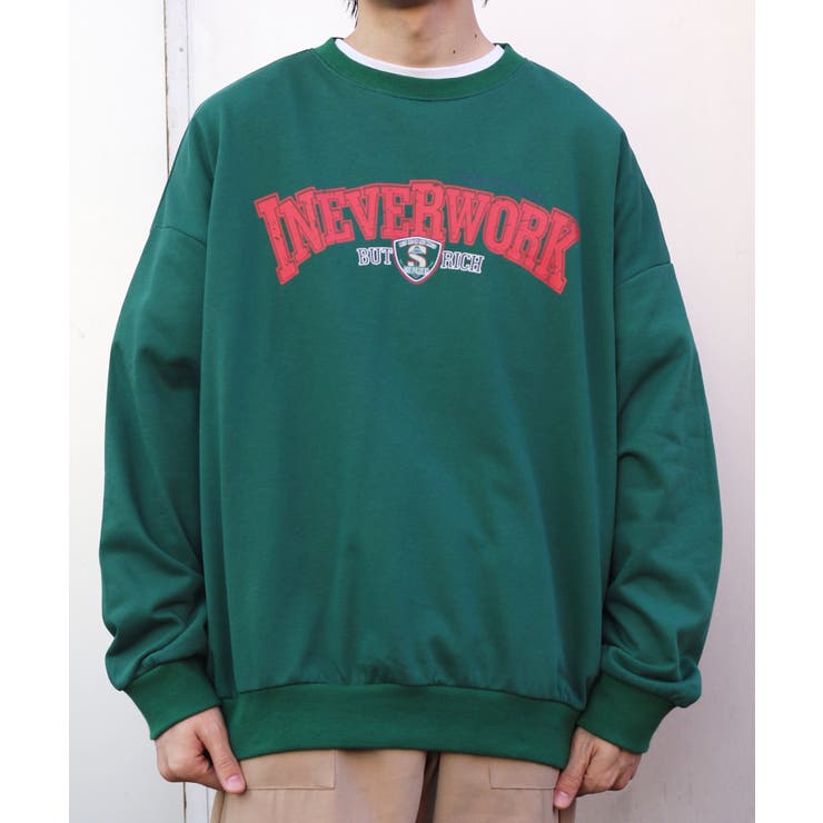 フロント英字プリントスウェット ストリート系 ロンT | HOOK | 詳細画像21 