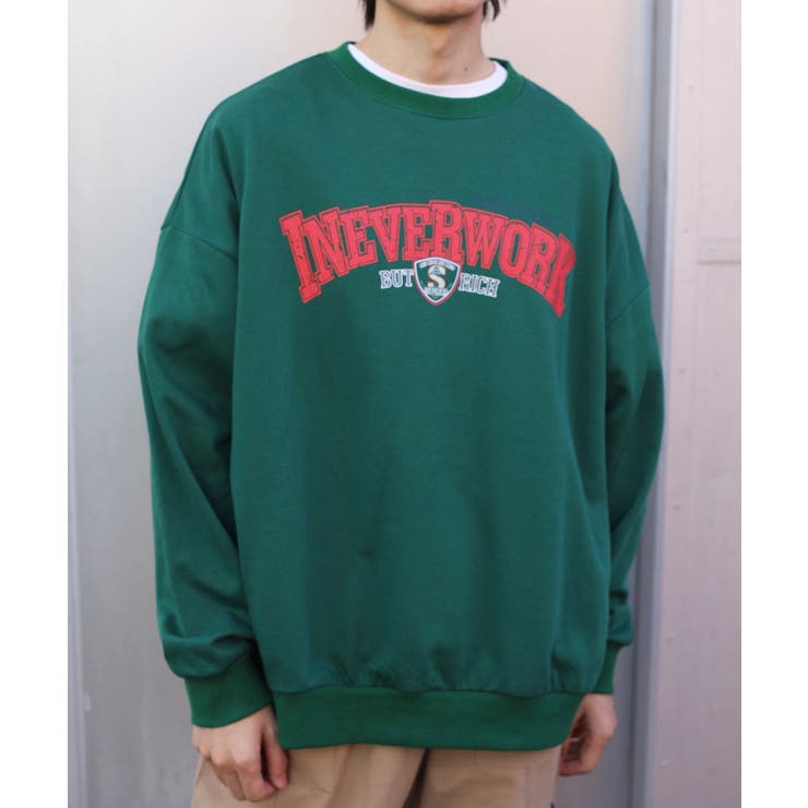 フロント英字プリントスウェット ストリート系 ロンT | HOOK | 詳細画像23 