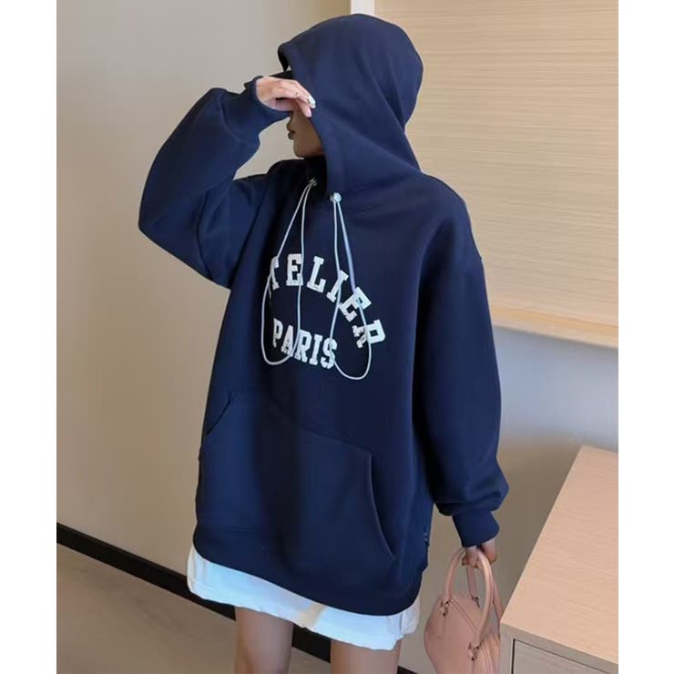 ロゴプリントパーカー | aimoha  | 詳細画像1 