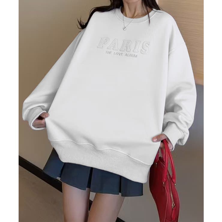 ロゴ刺繍デザインスウェット | aimoha  | 詳細画像1 