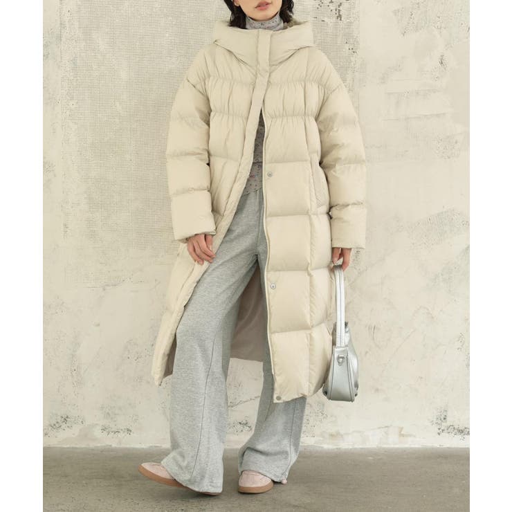 オフホワイト | 【Banico】 プレミアムロングダウンコート | aimoha 