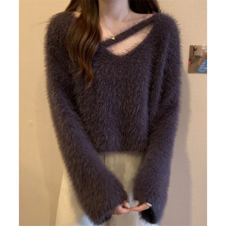 【Jasmine】シャギーニットプルオーバー Jasmine Grandiflo… | aimoha  | 詳細画像1 