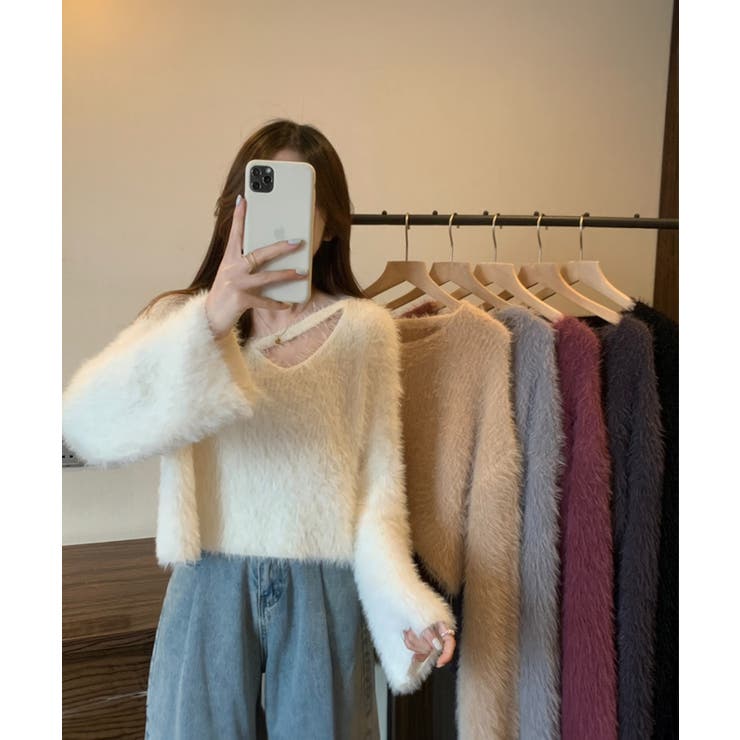 【Jasmine】シャギーニットプルオーバー Jasmine Grandiflo… | aimoha  | 詳細画像4 