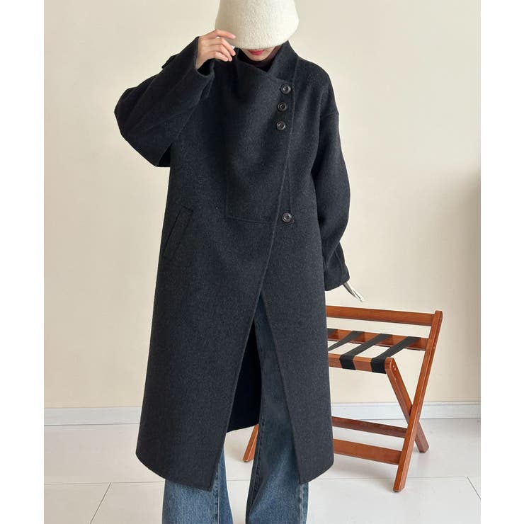 アシンメトリークラシック ウールロングコート【AW】 | DECADECLASSIC | 詳細画像7 