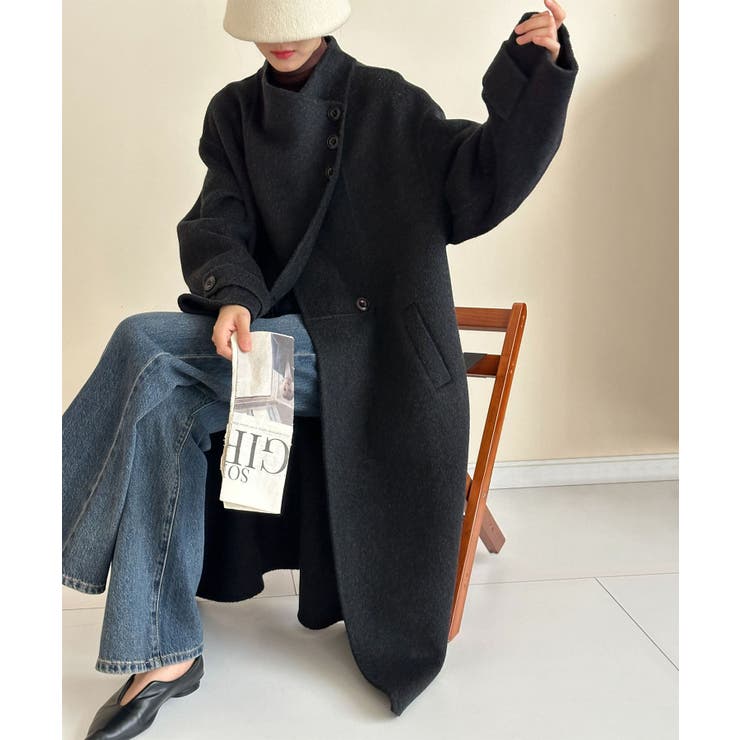 アシンメトリークラシック ウールロングコート【AW】 | DECADECLASSIC | 詳細画像25 