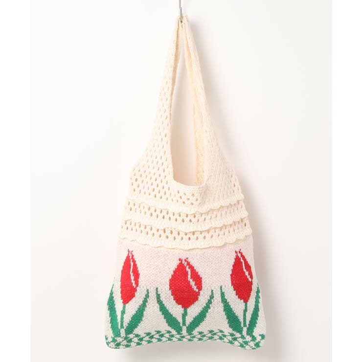 透かし編み チューリップニットトートバッグ もこもこ | aimoha  | 詳細画像40 