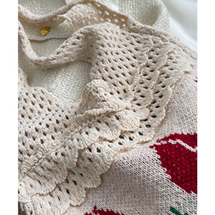 透かし編み チューリップニットトートバッグ もこもこ | aimoha  | 詳細画像23 