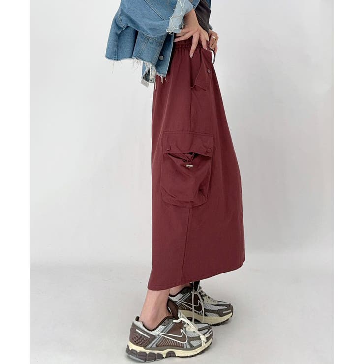 カーゴデザインミディスカート | aimoha  | 詳細画像7 