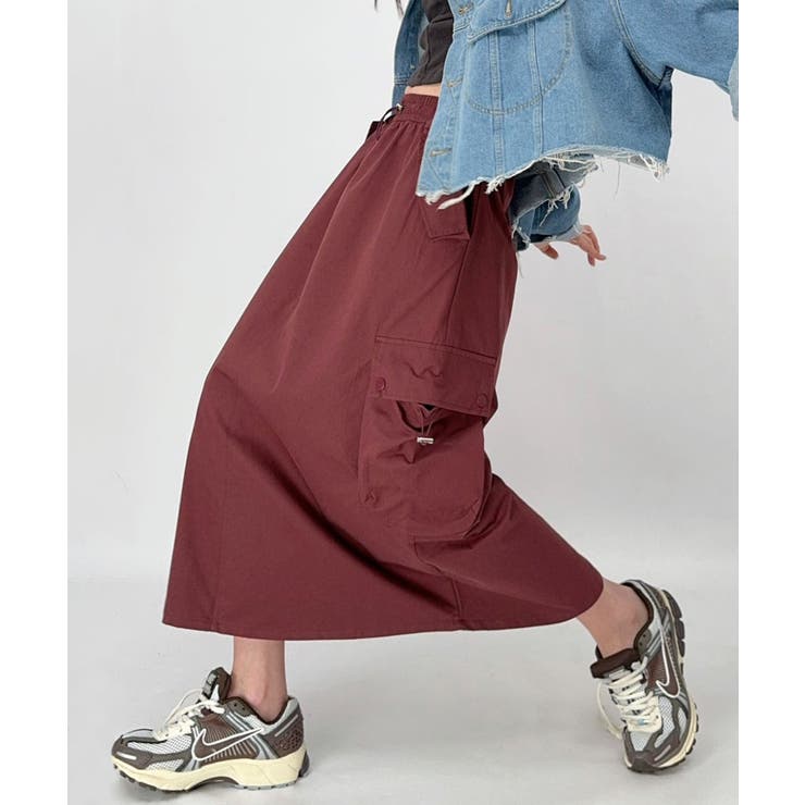 カーゴデザインミディスカート | aimoha  | 詳細画像8 