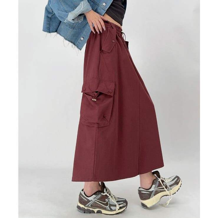 カーゴデザインミディスカート | aimoha  | 詳細画像9 