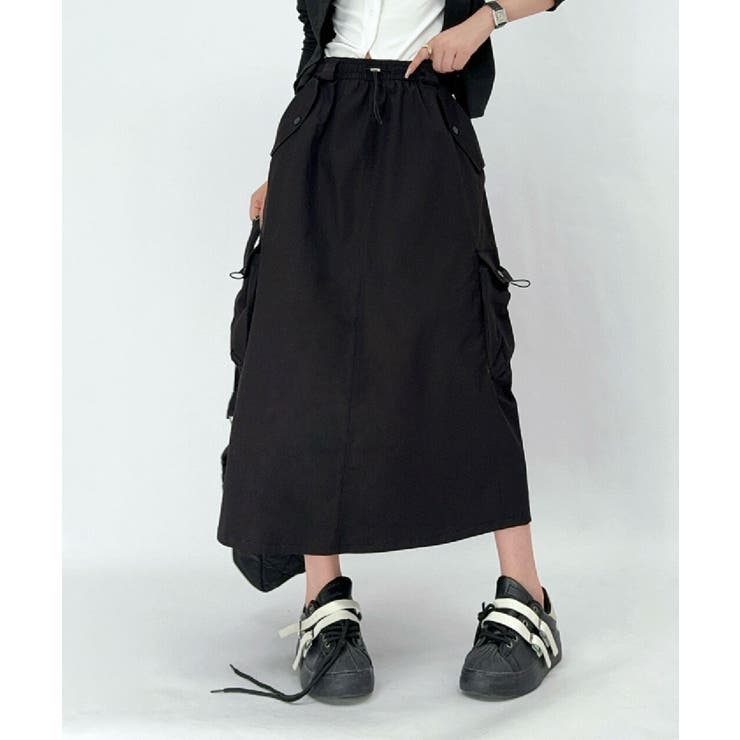 カーゴデザインミディスカート | aimoha  | 詳細画像2 