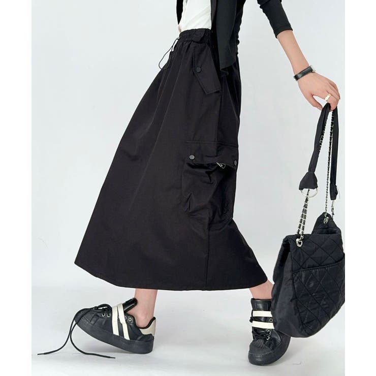 カーゴデザインミディスカート | aimoha  | 詳細画像1 