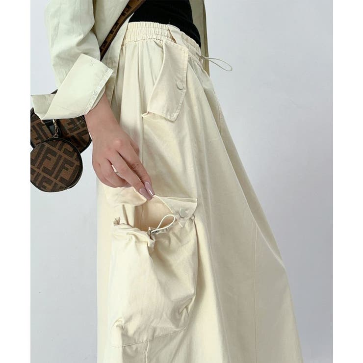 カーゴデザインミディスカート | aimoha  | 詳細画像4 