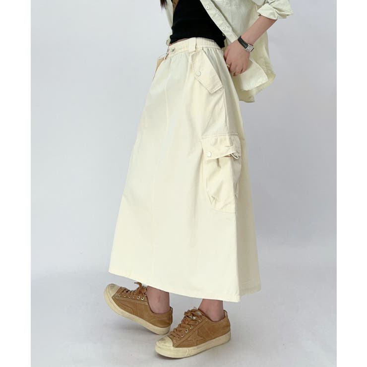 カーゴデザインミディスカート | aimoha  | 詳細画像5 