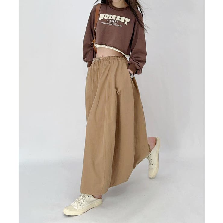 モカ | フレアデザインミディスカート | aimoha 